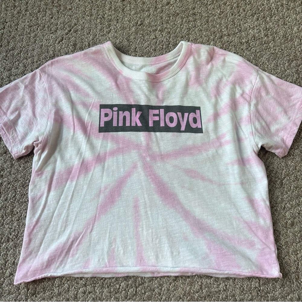 AEO Pink Floyd Tie-Dye Crop T-Shirt
